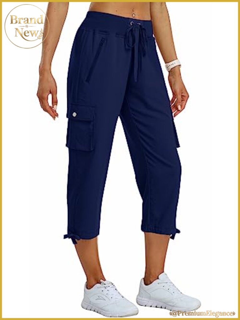 Women's Cargo Capris Loose Fit Hiking Pants Lightweight Quick Dry Travel